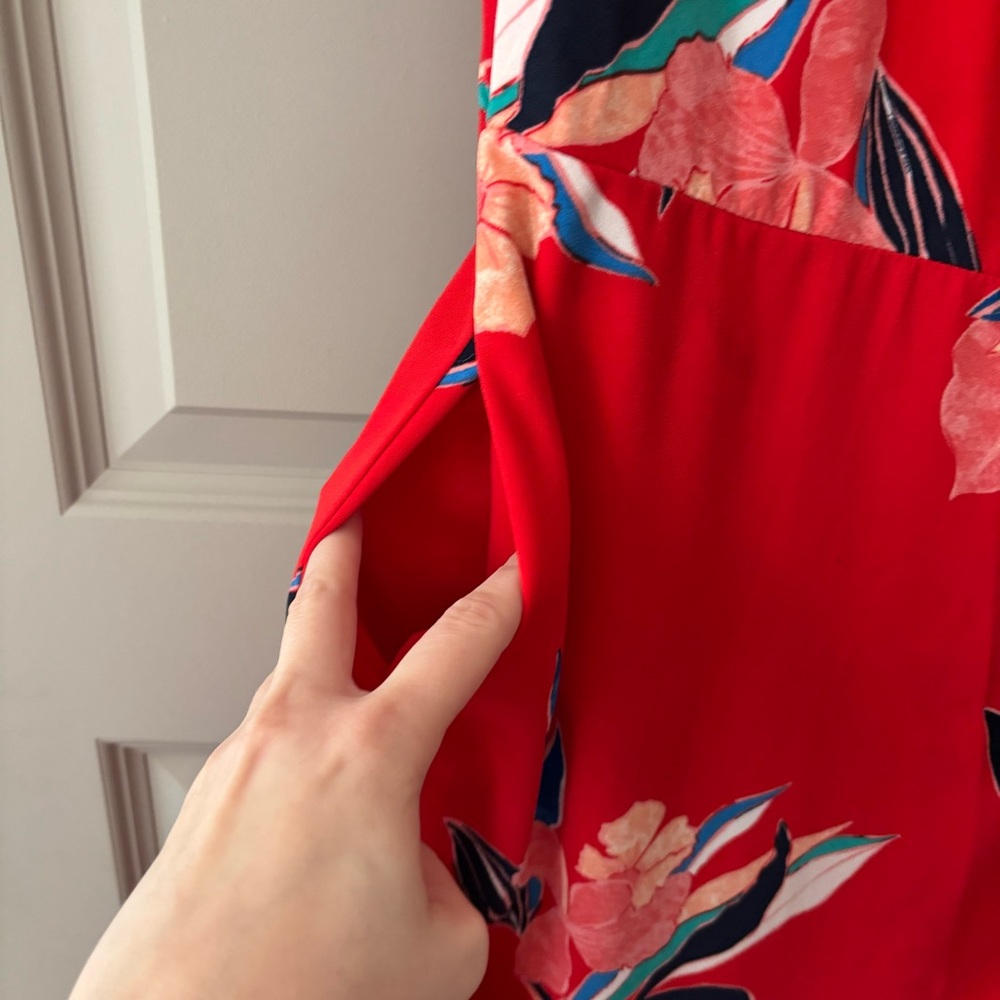 A New Day Floral Wrap Dress in Red - Picture 5 of 5